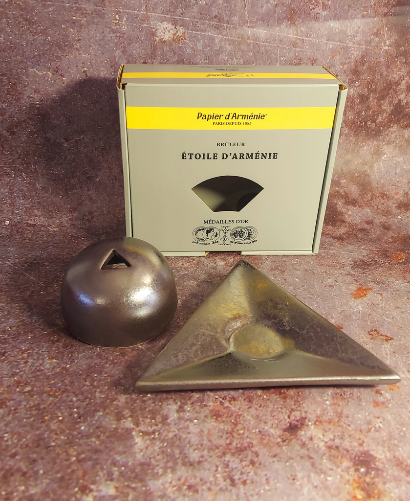 Papier d'arménie Brûleur gris métal