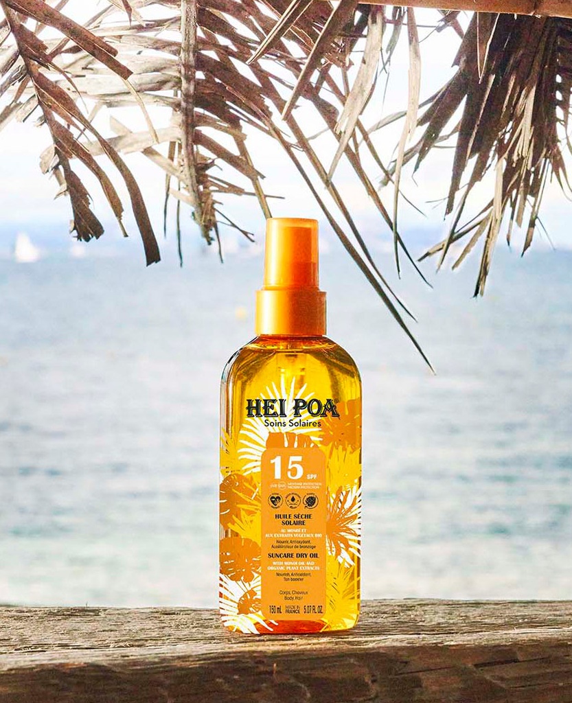 Hei Poa Huile sèche Monoi SPF15