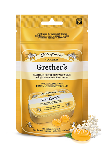 Grether's pastilles sureau sans sucre recharge 110g