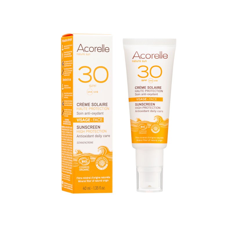 Acorelle crème solaire visage SPF 30 40ml