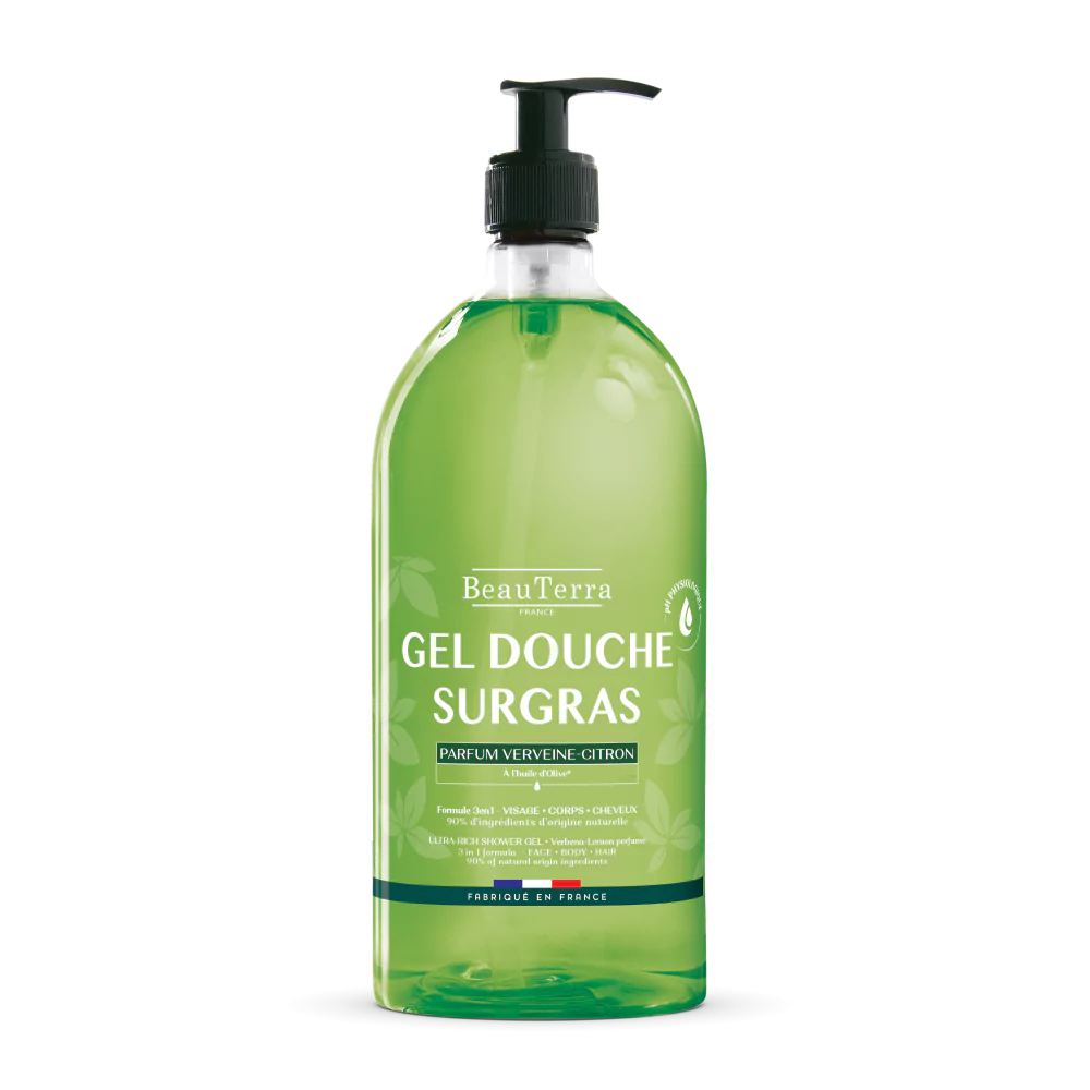 BeauTerra Gel douche surgras verveine-citron 1000ml