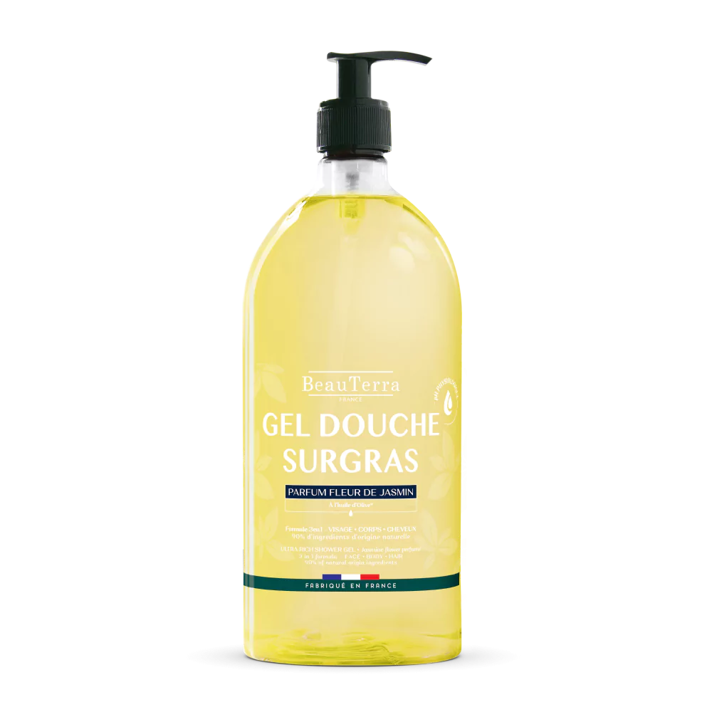 BeauTerra Gel douche surgas Fleurs de jasmin 1000ml