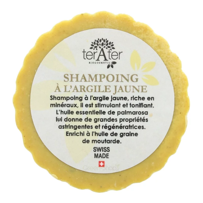 TerAter Shampoing à l'argile jaune Bio 60g