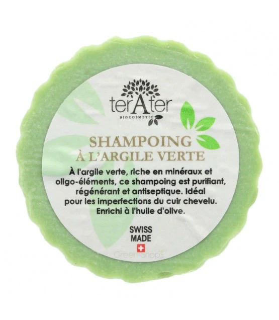 TerAter Shampoing à l'argile Verte Bio 60g