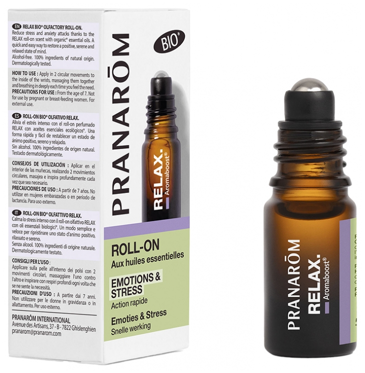 Pranarom Aromaboost Roll-on Relax Emotions et Stress Bio 5ml