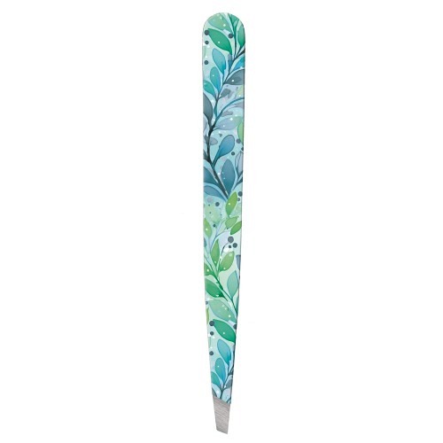 Hausmann pince biseautée florale turquoise