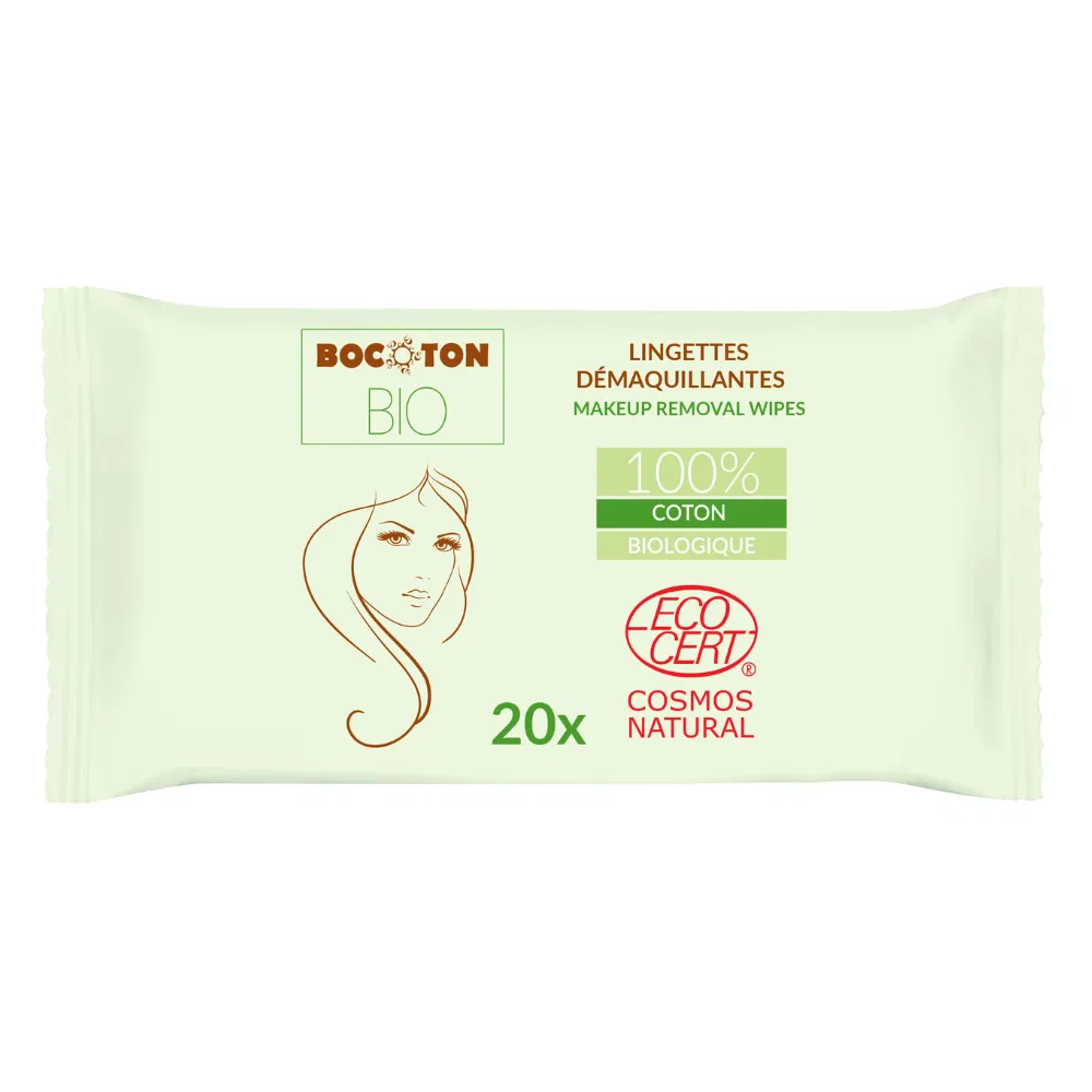 Bocoton BIO 20 lingettes démaquillantes