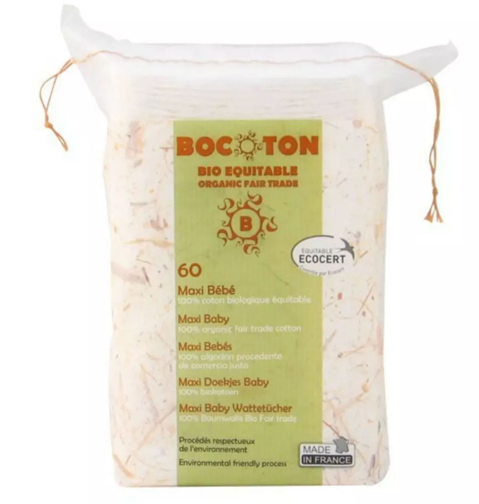 Bocoton BIO maxi carrés bébé A60
