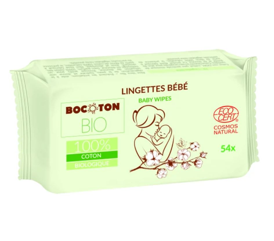 Bocoton BIO 54 lingettes humides bébé