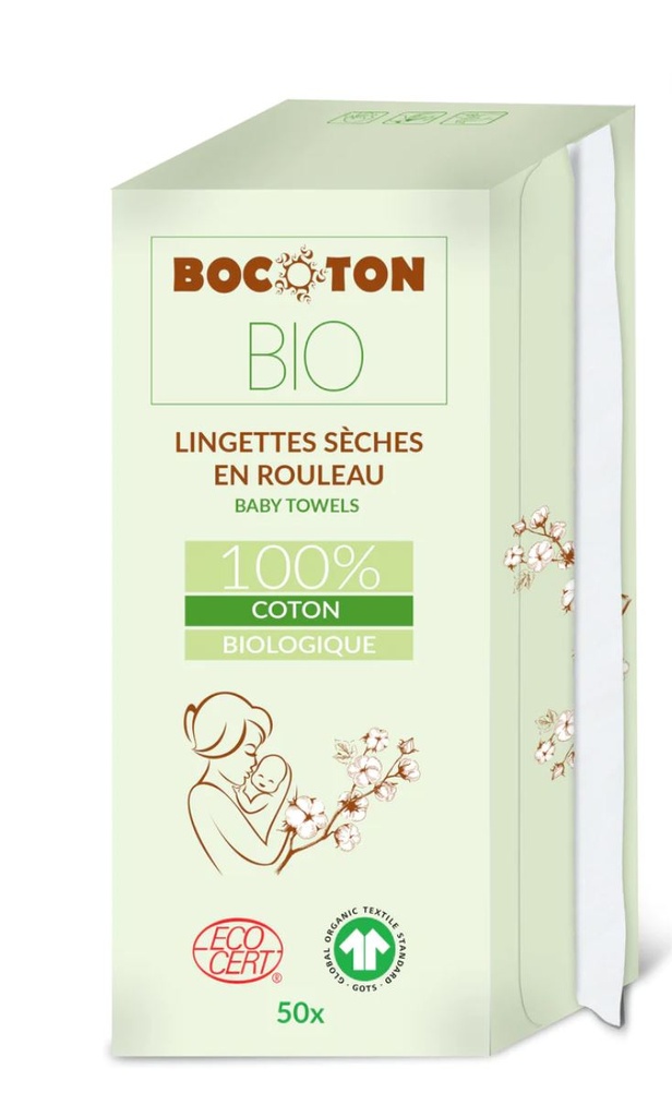 Bocoton BIO lingettes sèches 50x