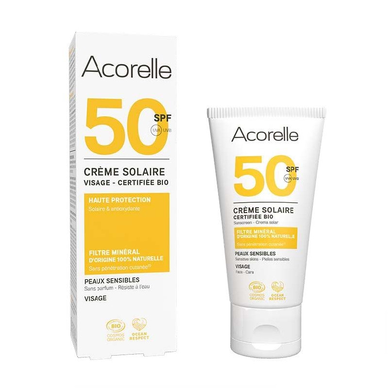 Acorelle crème solaire visage SPF 50 50ml