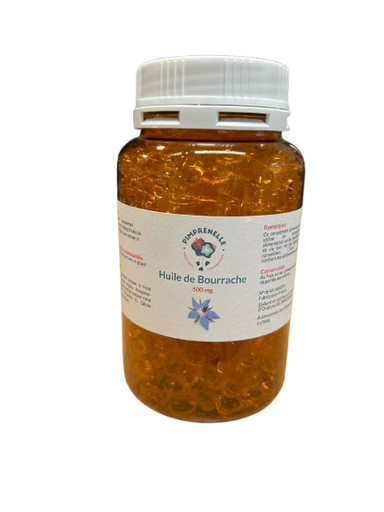 Pimprenelle Huile de bourrache 500mg 400 Licaps