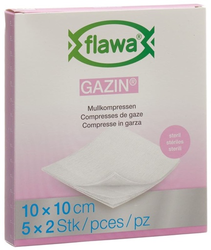 Flawa Gazin compresses gaze pliées stériles 10x10cm
