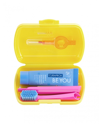Curaprox travel set jaune