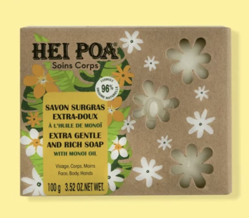 Hei Poa savon surgras extra-doux monoï 100g