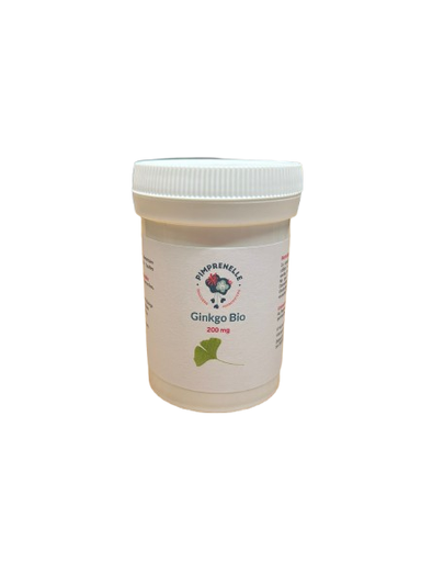 Pimprenelle Ginkgo biloba feuilles BIO 200 mg 100 gélules