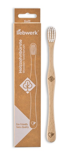 Brosse à dents bois adulte soft liebwerk