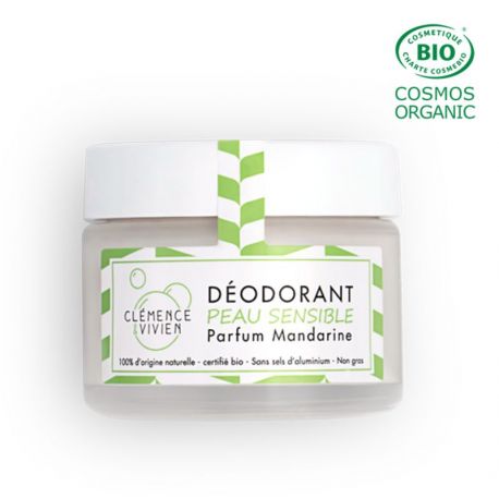 Déodorant crème peau sensible mandarine pot 50g