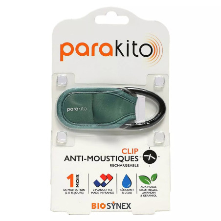 Parakito clip anti-moustiques kaki