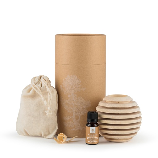 Aromalife Coffret bois parfumé rond