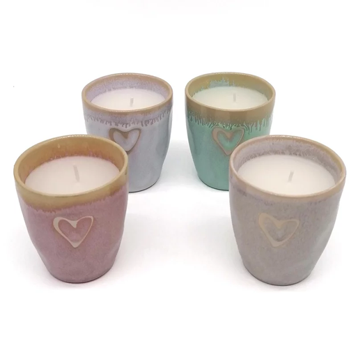 Herboristeria bougie dans tasse Stoneware Heart 1pce