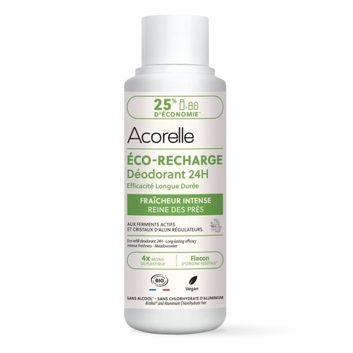 Acorelle déo roll-on reine des prés 100ml recharge