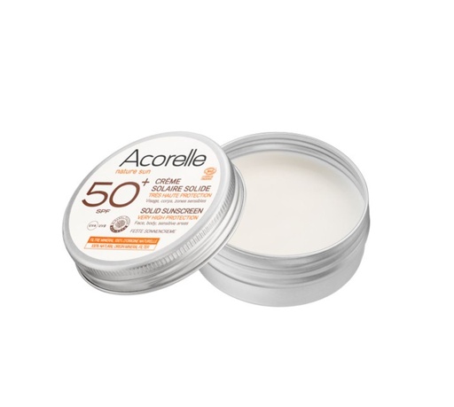Acorelle crème solaire solide SPF50+ 20g