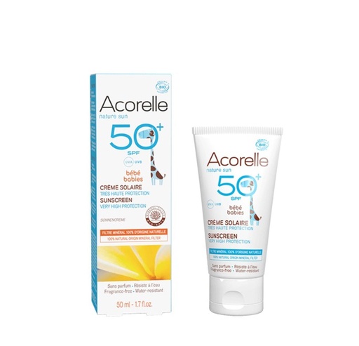 Acorelle crème solaire bébé SPF50+ 50ml